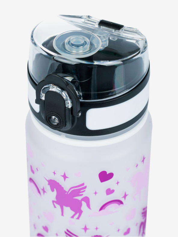 BAAGL  Biberon tritan viola regno degli unicorni, 500 ml Baagl