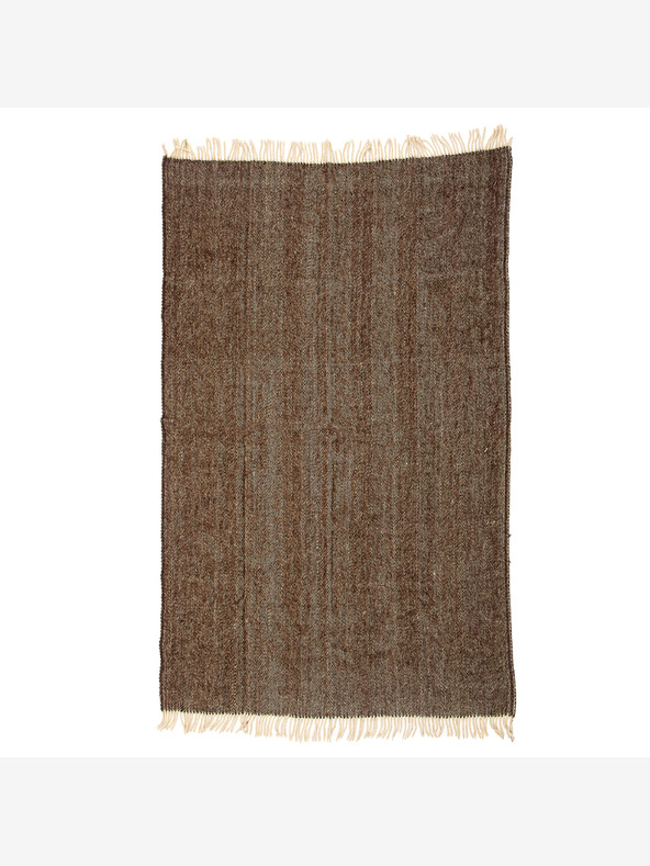 Balkanova Coperta di lana Elma XII - marrone scuro naturale