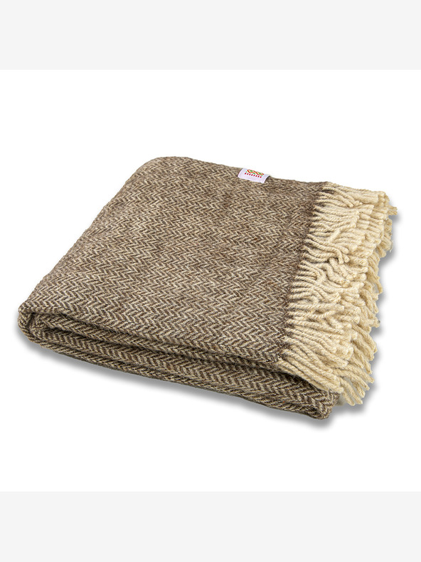 Balkanova Coperta di lana Elma X - marrone naturale