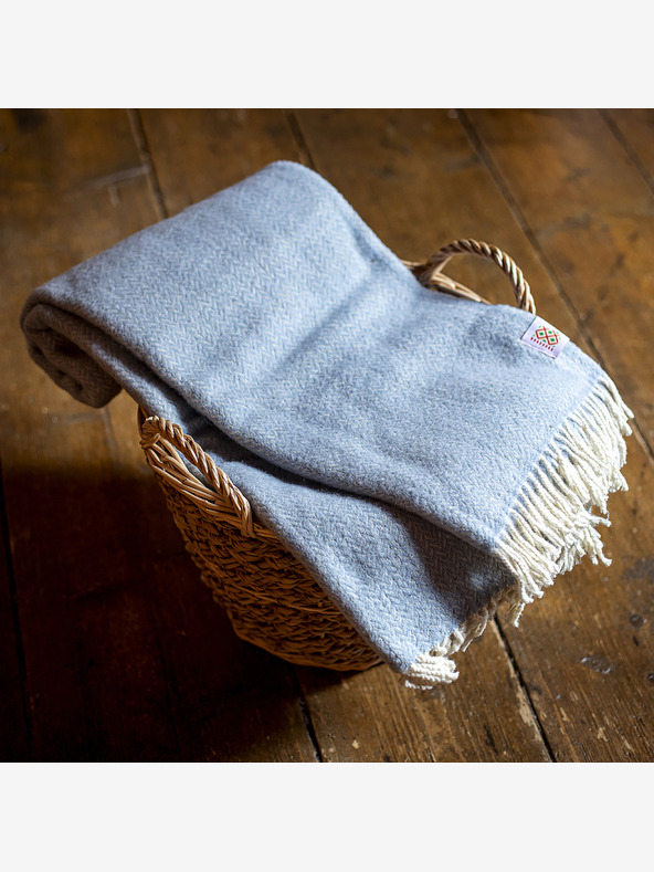 Balkanova Coperta di lana Elma VI - blu ghiaccio