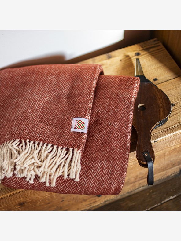 Balkanova Coperta di lana Elma V - bordeaux