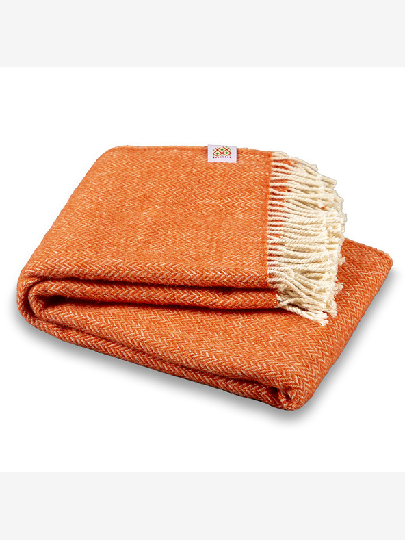 Balkanova Coperta di lana Elma II - arancione