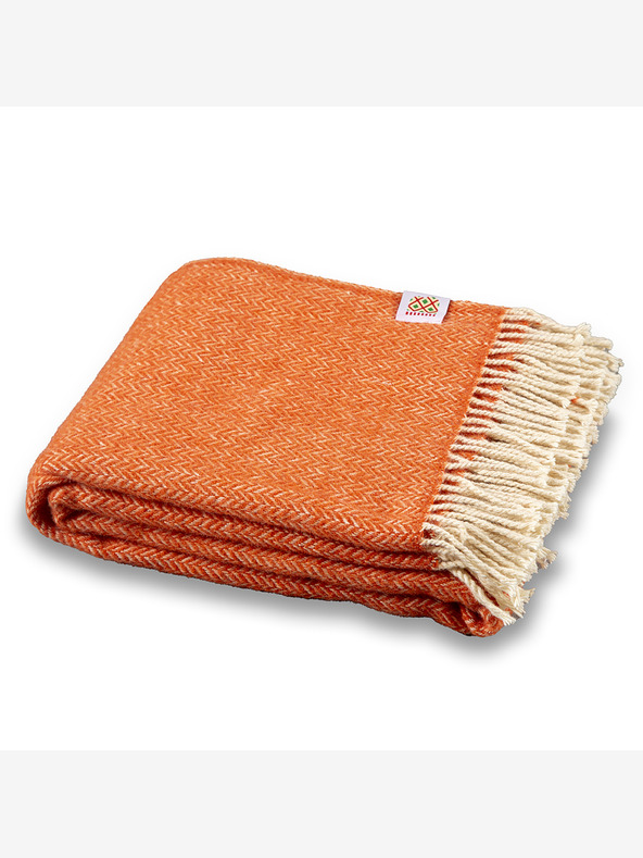 Balkanova Coperta di lana Elma II - arancione