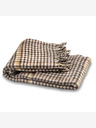 Balkanova Coperta di lana Elma XI - marrone e beige a quadri