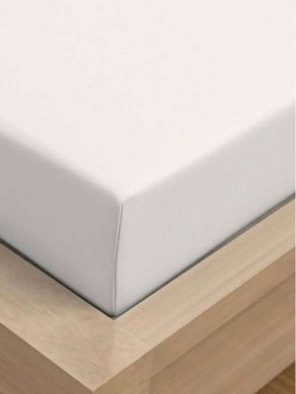 Kvalitex Lenzuolo singolo Lenzuolo Atlas liscio 140x240 cm bianco