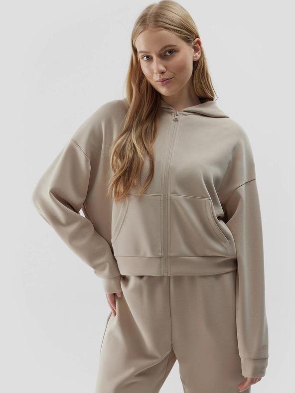 4F Felpa donna con cappuccio e zip 4F