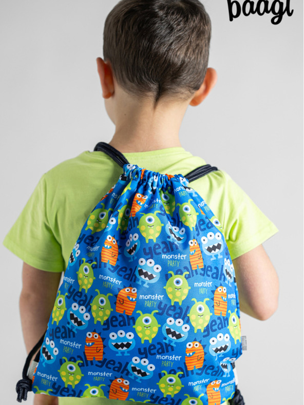BAAGL  Zaino per la scuola dell'infanzia blu Baagl Monsters