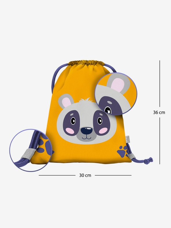 BAAGL  Sacchetto per la scuola dell'infanzia giallo Baagl Raccoon