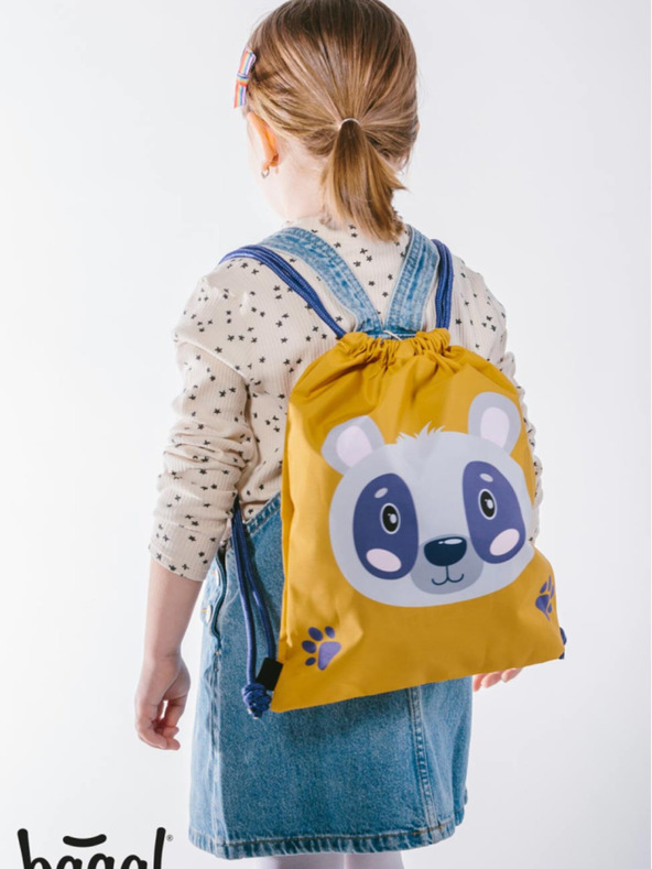 BAAGL  Sacchetto per la scuola dell'infanzia giallo Baagl Raccoon