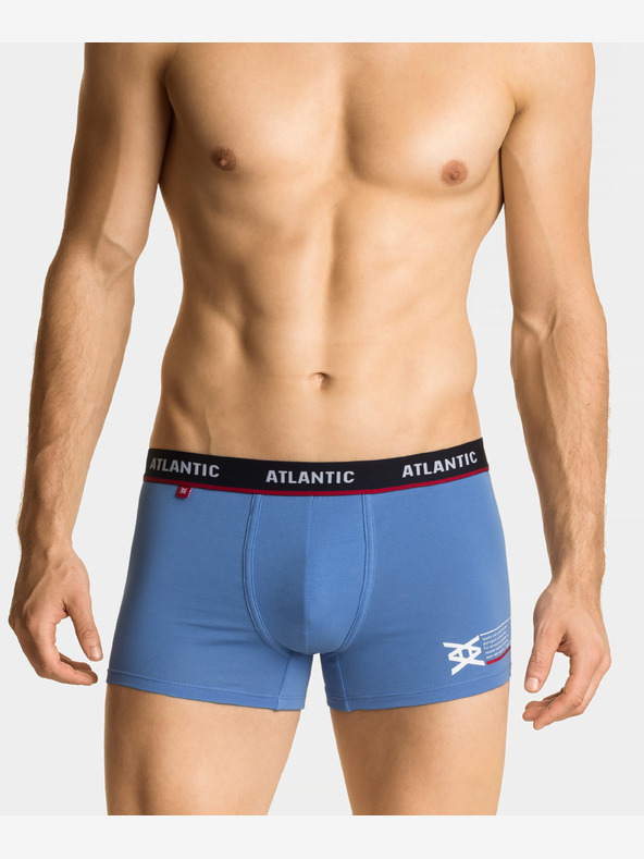 Atlantic 3-PACK Boxer ATLANTIC da uomo - blu navy