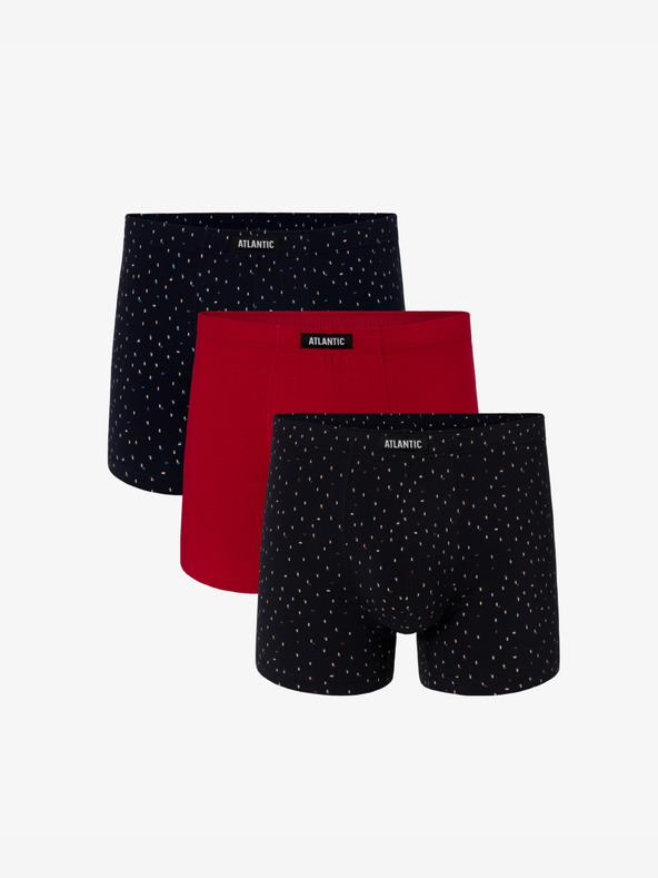Atlantic Confezione da 3 boxer ATLANTIC da uomo - blu scuro, rosso, blu scuro