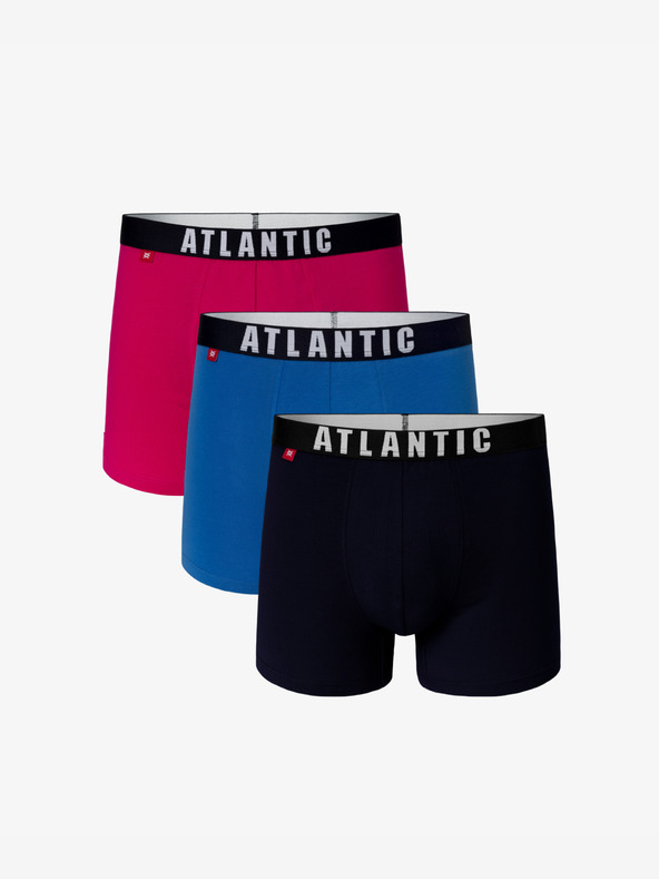 Atlantic Confezione da 3 boxer ATLANTIC da uomo - rosa, blu, marina