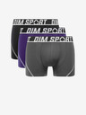 DIM Set di tre boxer sportivi in grigio, blu e nero DIM SPORT MICROFIBRA BOXER 3x
