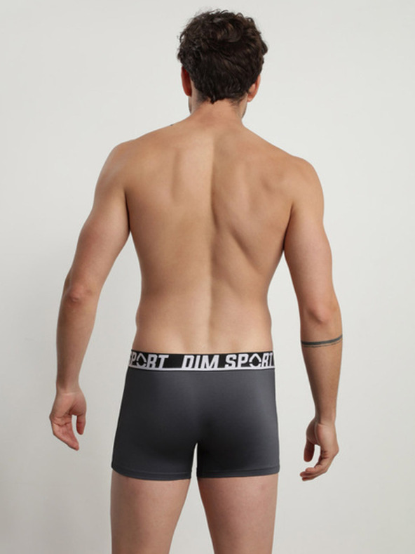 DIM Set di tre boxer sportivi in grigio, blu e nero DIM SPORT MICROFIBRA BOXER 3x