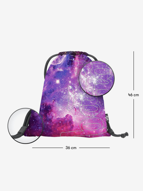BAAGL  Viola 3 set skate galaxy: zaino, astuccio, borsa Baagl