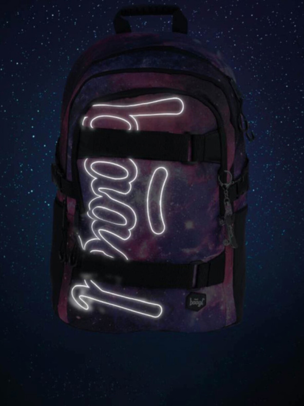 BAAGL  Viola 3 set skate galaxy: zaino, astuccio, borsa Baagl