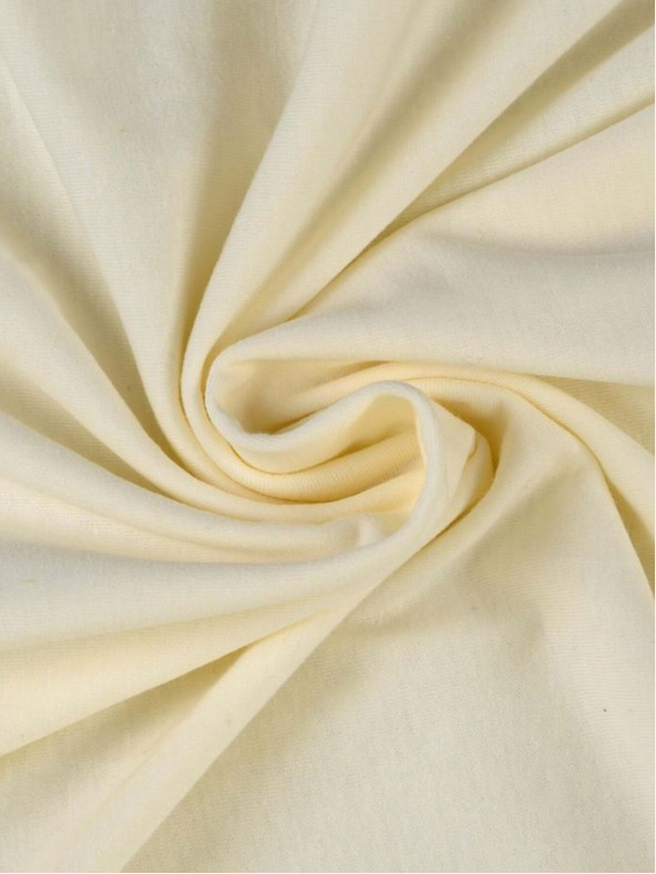 Kvalitex Lenzuolo bebè in jersey 70x140cm bianco sporco Kvalitex