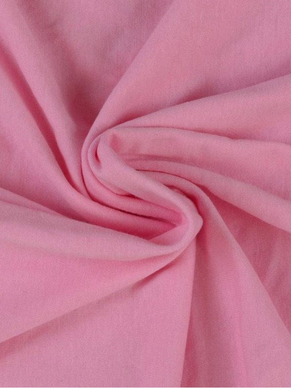 Kvalitex Lenzuolo per neonato in jersey 60x120cm rosa chiaro Kvalitex