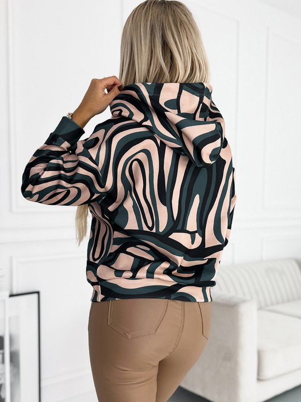 numoco Felpa canguro - lana verde e beige Numoco