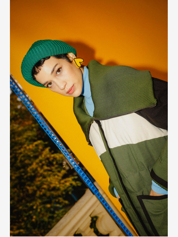 SKFK Cappotto invernale da donna verde SKFK