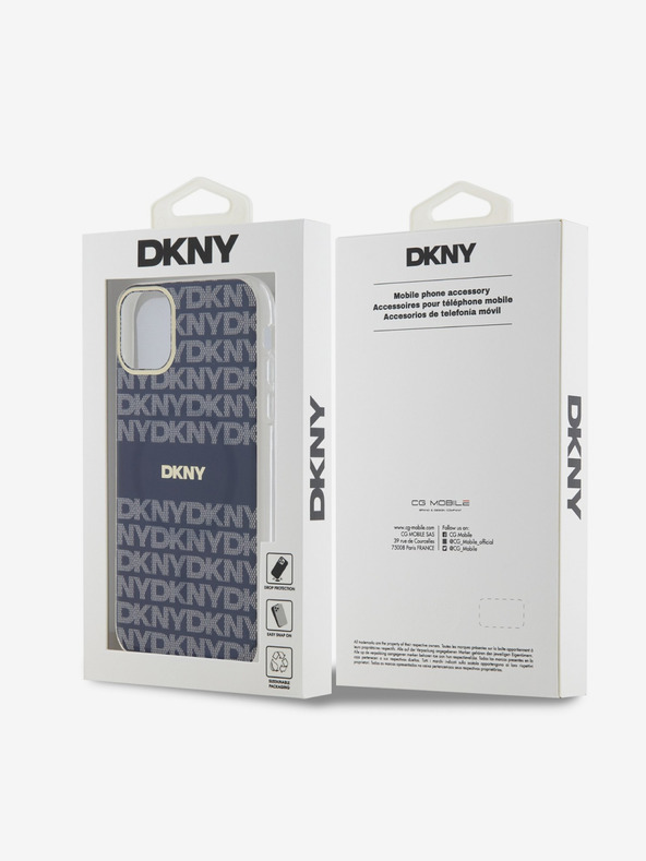 DKNY PC/TPU Ripetizione del modello Tonal Stripe Magsafe Back Cover per iPhone 11 Blue DKNY