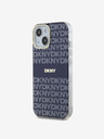 DKNY PC/TPU Ripetizione del modello Tonal Stripe Magsafe Back Cover per iPhone 15 Blue DKNY