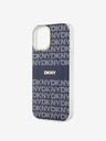 DKNY PC/TPU Ripetizione del modello Tonal Stripe Magsafe Back Cover per iPhone 15 Blue DKNY