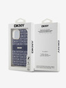 DKNY PC/TPU Ripetizione del modello Tonal Stripe Magsafe Back Cover per iPhone 15 Blue DKNY