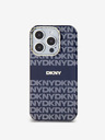 DKNY PC/TPU Ripetizione modello Tonal Stripe Magsafe Back Cover per iPhone 15 Pro Max Blu DKNY
