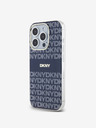 DKNY PC/TPU Ripetizione modello Tonal Stripe Magsafe Back Cover per iPhone 15 Pro Max Blu DKNY