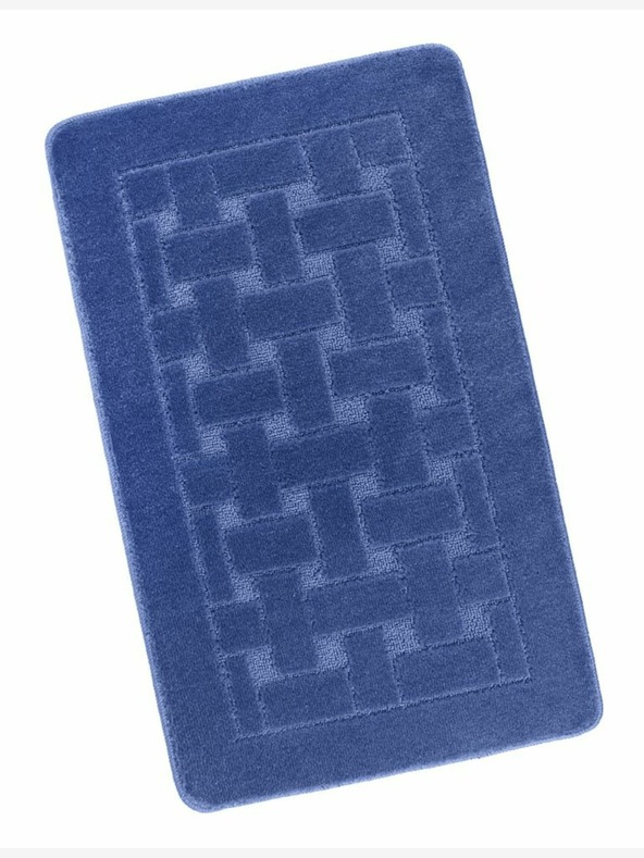 Bellatex Tappeto bagno 60x100cm rettangoli blu Bellatex