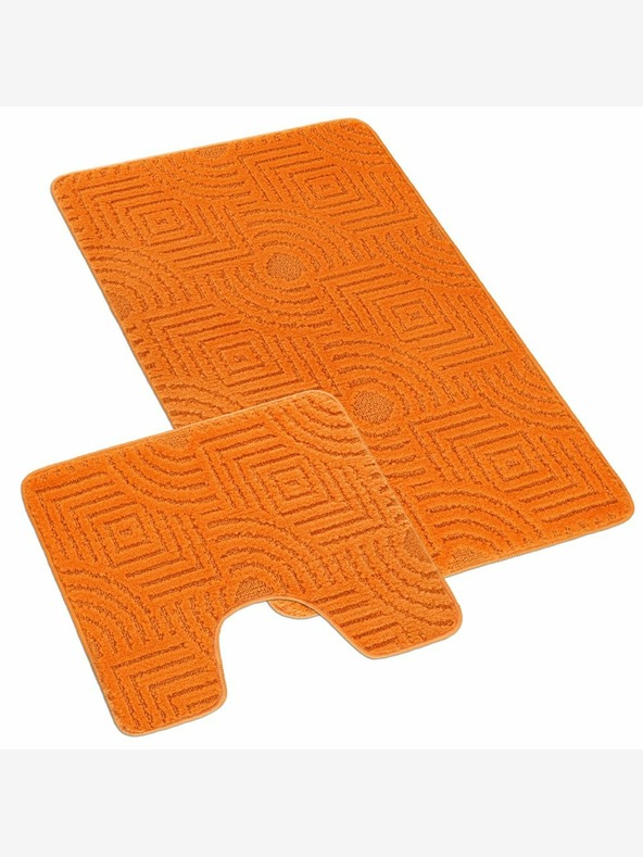 Bellatex Tappeto per bagno e toilette labirinto arancione Bellatex