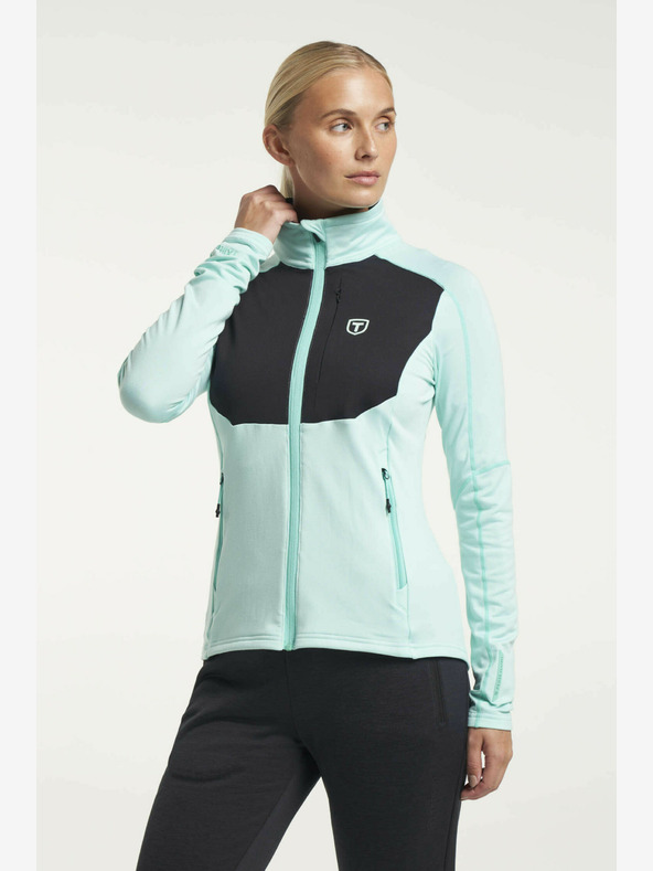 Tenson Felpa funzionale con zip intera Tenson Txlite Donna W Turchese chiaro