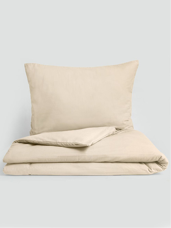 Kvalitex Lenzuola classiche di flanella 140x200, 70x90cm beige chiaro