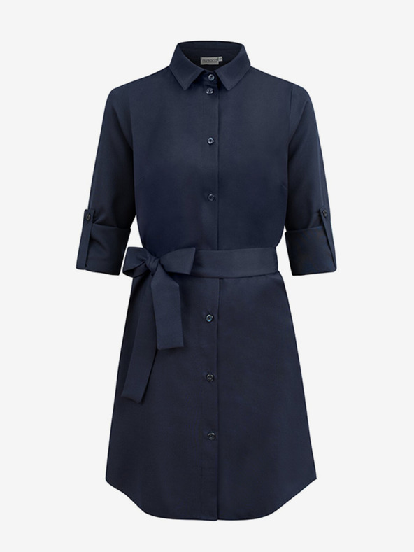 numoco Abito a camicia con bottoni - blu scuro Numoco