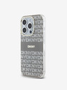 DKNY PC/TPU Ripetizione del modello Tonal Stripe Magsafe Back Cover per iPhone 13 Pro Max Beige DKNY