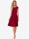 numoco Abito plissettato a maniche corte - bordeaux Numoco LILA