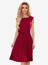numoco Abito plissettato a maniche corte - bordeaux Numoco LILA