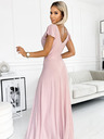 numoco Abito lungo scintillante con scollo a cuore - rosa sporco Numoco CRYSTAL