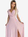 numoco Abito lungo scintillante con scollo a cuore - rosa sporco Numoco CRYSTAL