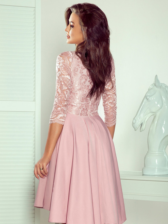 numoco Esclusivo abito con pizzo - rosa cipria Numoco NICOLLE