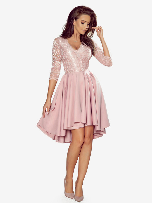 numoco Esclusivo abito con pizzo - rosa cipria Numoco NICOLLE