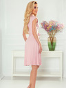 numoco Abito plissettato con scollatura a fazzoletto - rosa cipria Numoco WENDY