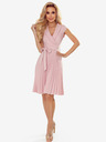 numoco Abito plissettato con scollatura a fazzoletto - rosa cipria Numoco WENDY