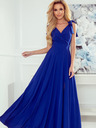 numoco Abito lungo con scollo e lacci sulle spalle - blu Numoco ELENA