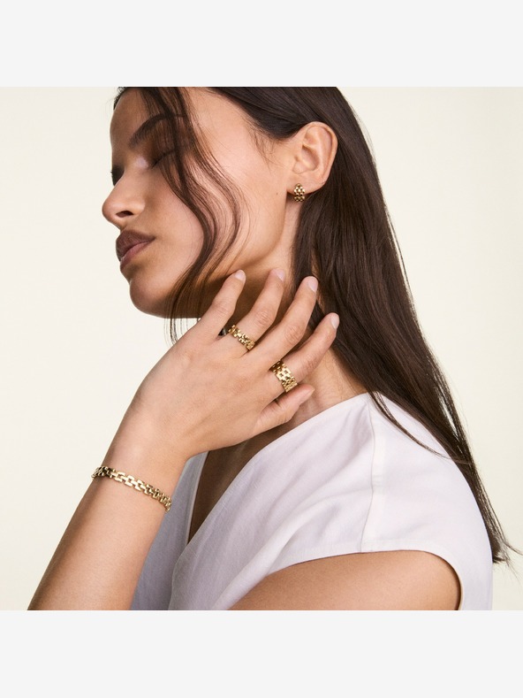 Daniel Wellington Orecchini donna in acciaio dorato Daniel Wellington 5-Link