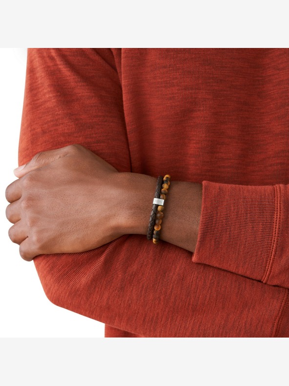 Fossil Bracciale da uomo in pelle Fossil JF03118040