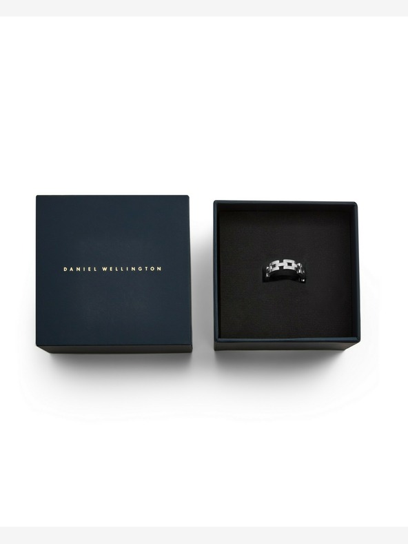 Daniel Wellington Daniel Wellington anello in acciaio argento a 3 maglie