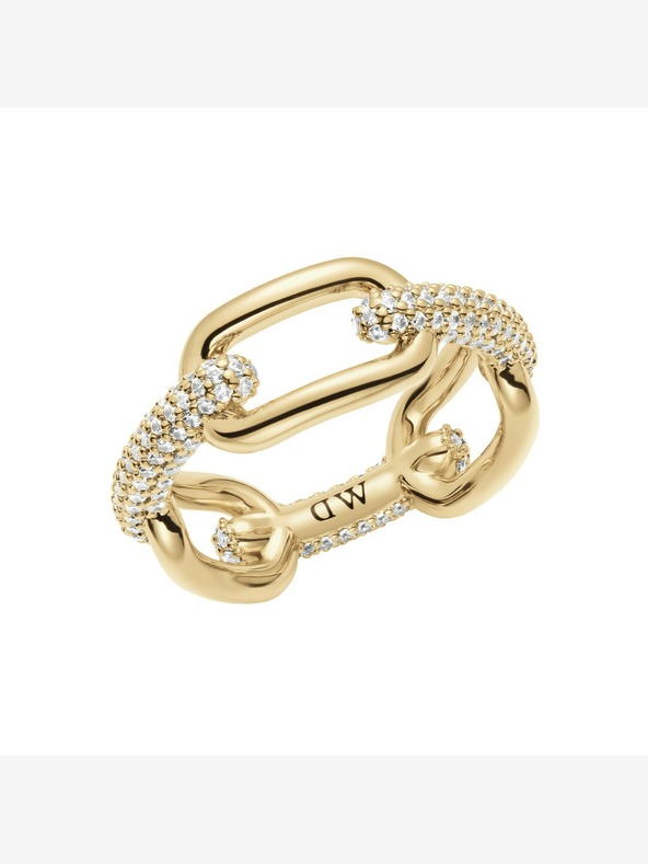 Daniel Wellington Daniel Wellington Anello in acciaio con maglie di cristallo