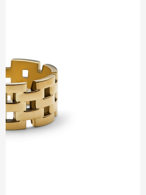 Daniel Wellington Daniel Wellington anello in acciaio dorato a 5 maglie